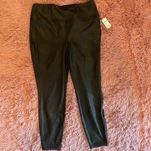 Nine West Black Faux Leather Leggings - XL